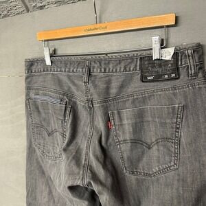 Levi's 569 Loose Fit Straight Leg Jeans Mens 36x30 Gray Denim Casual Workwear